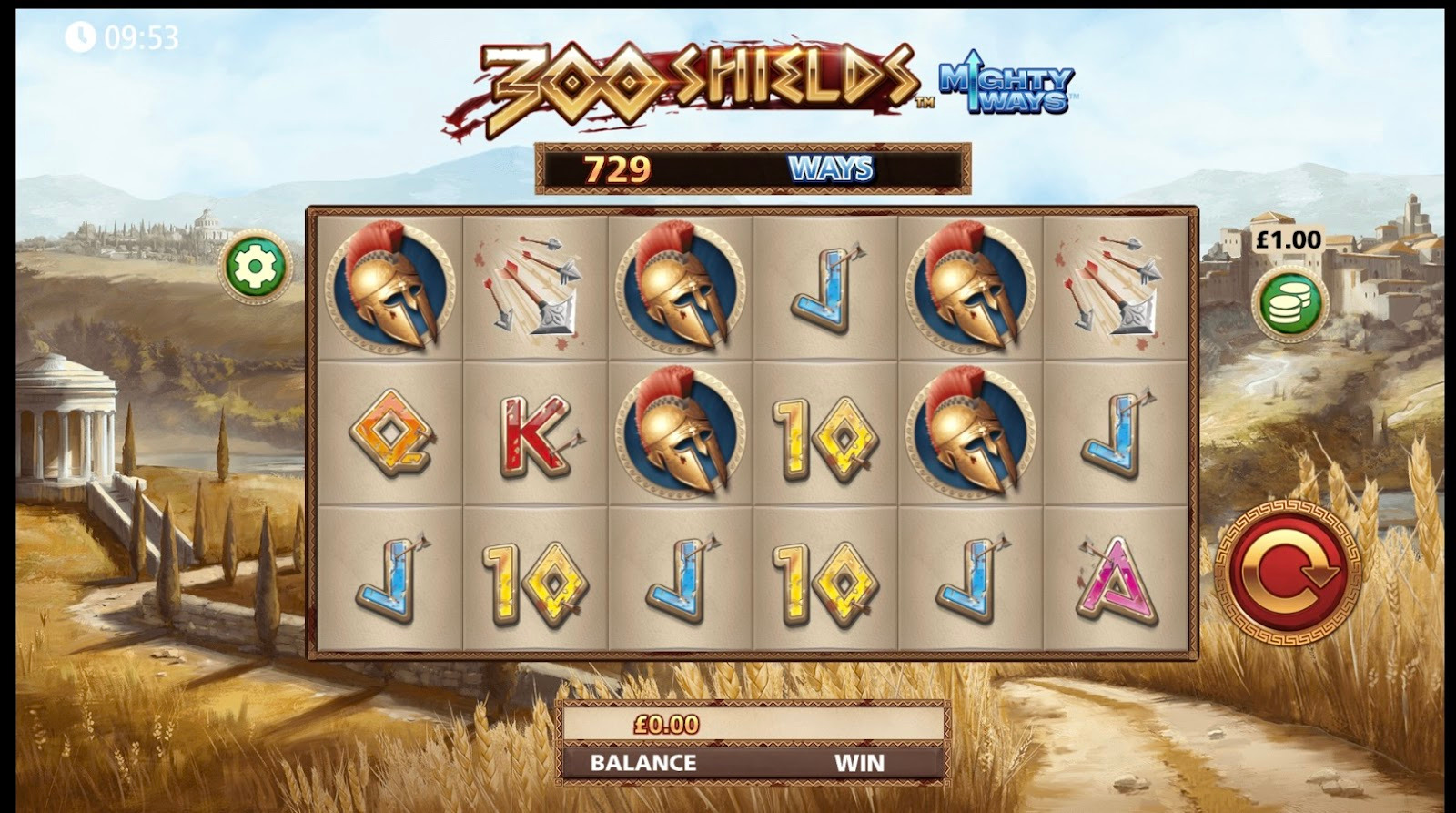 300 Shields Mighty Ways slot online by Light & Wonder
