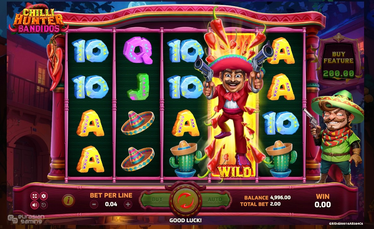 Best Eurasian Gaming Slot Chilli Hunter Bandidos