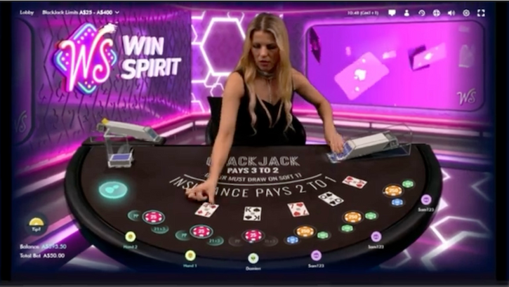Luckystreak blackjack casino game
